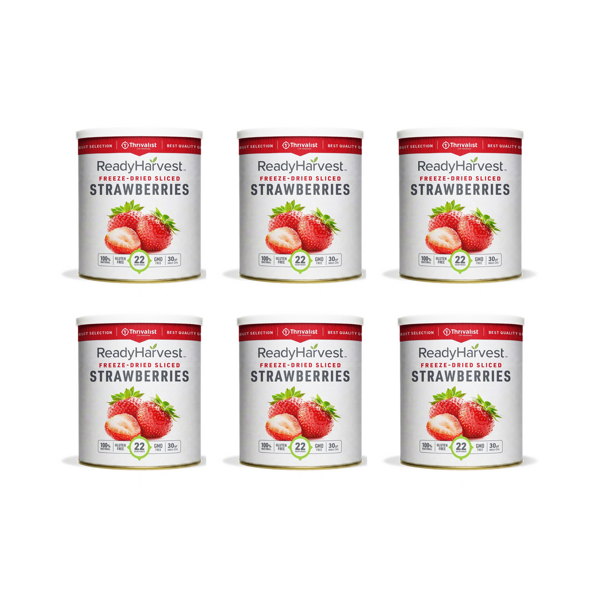 Ready Harvest Freeze-Dried Strawberry Slices (30-Year Shelf Life)