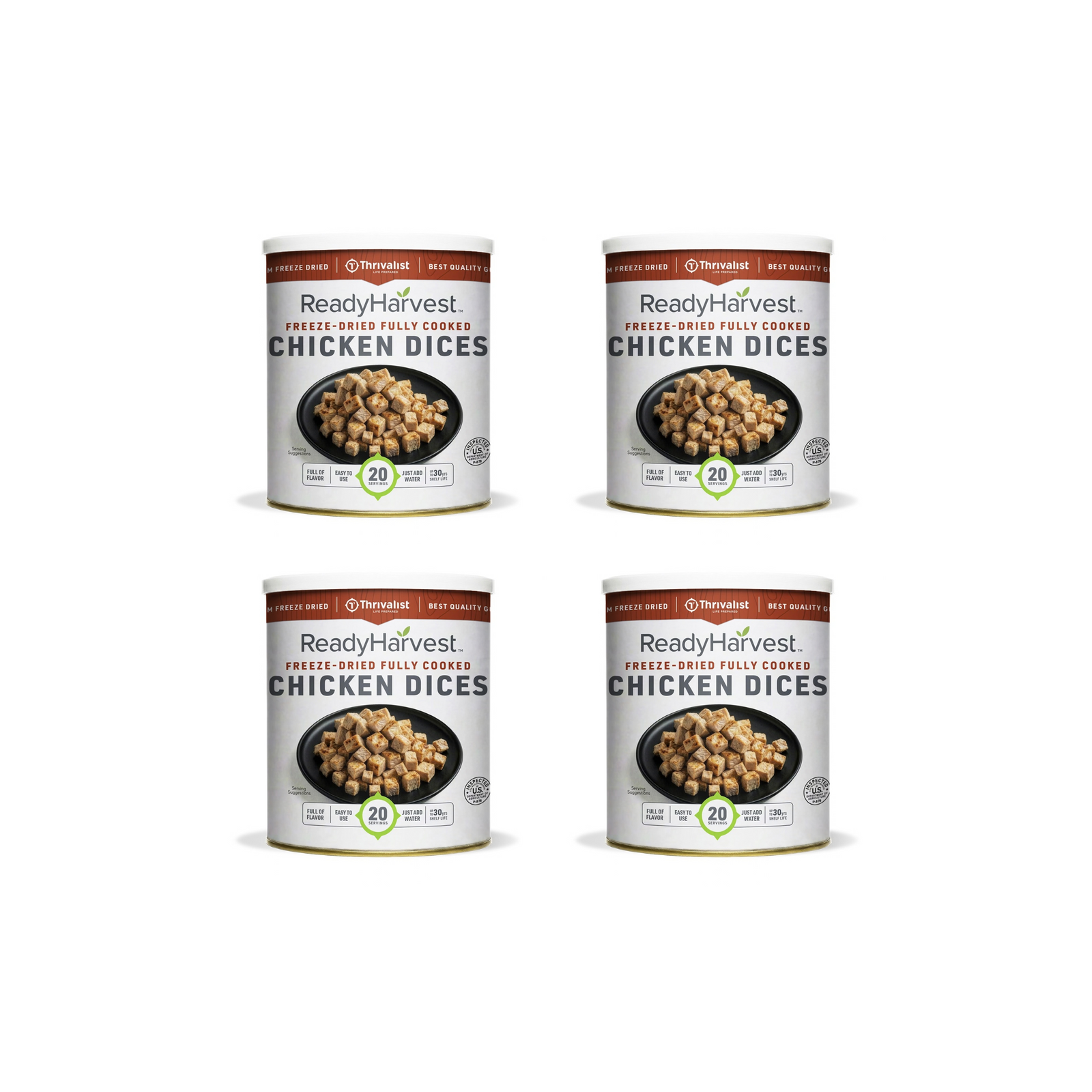 Ready Harvest Freeze-Dried Chicken Dices (Fully Cooked)
