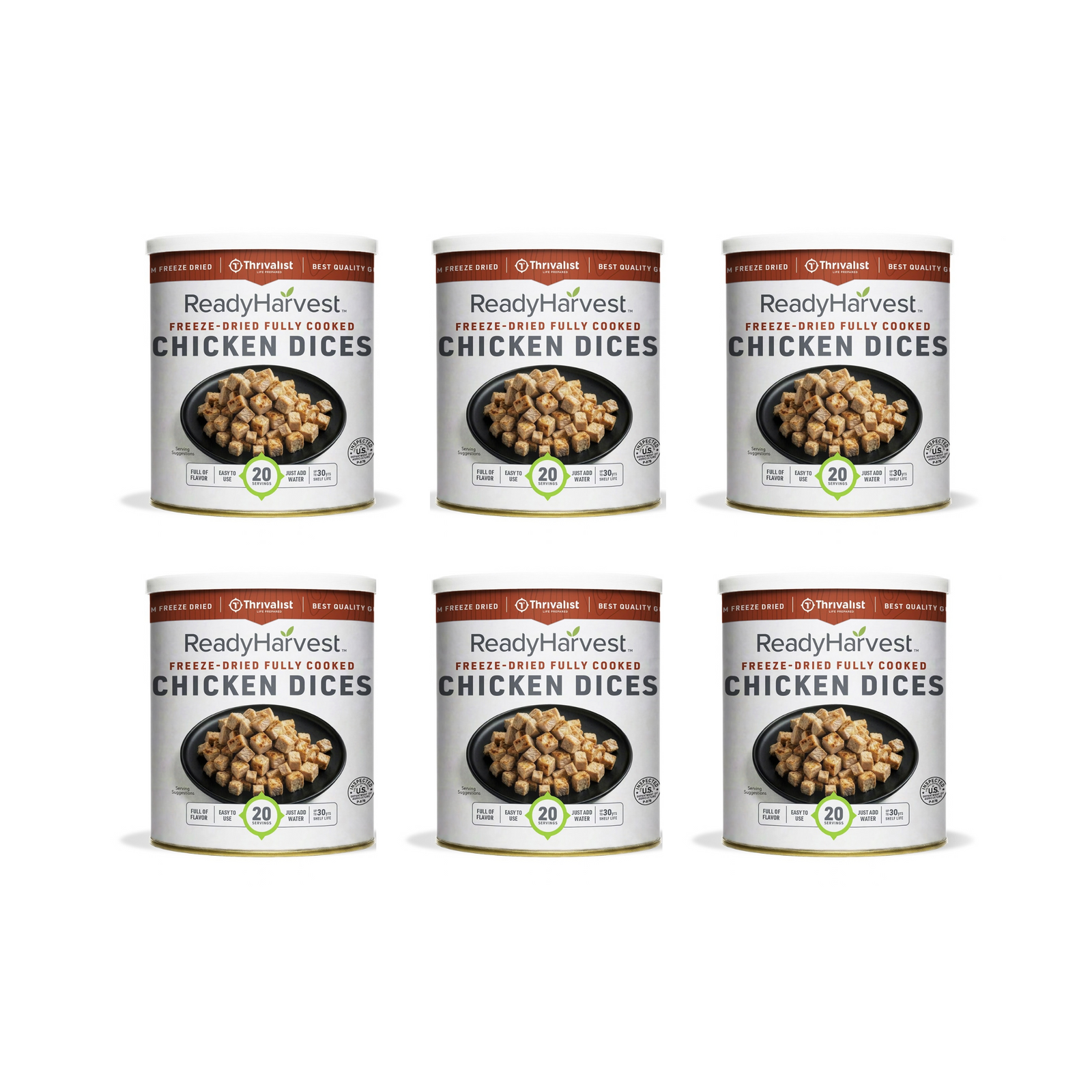 Ready Harvest Freeze-Dried Chicken Dices (Fully Cooked)