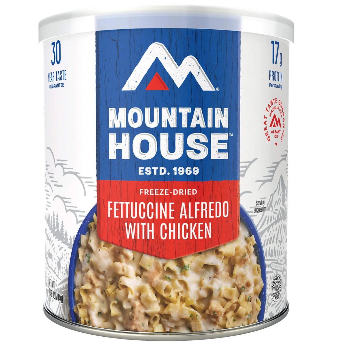 Freeze-Dried Fettuccine Alfredo with Chicken Can - Mountain House