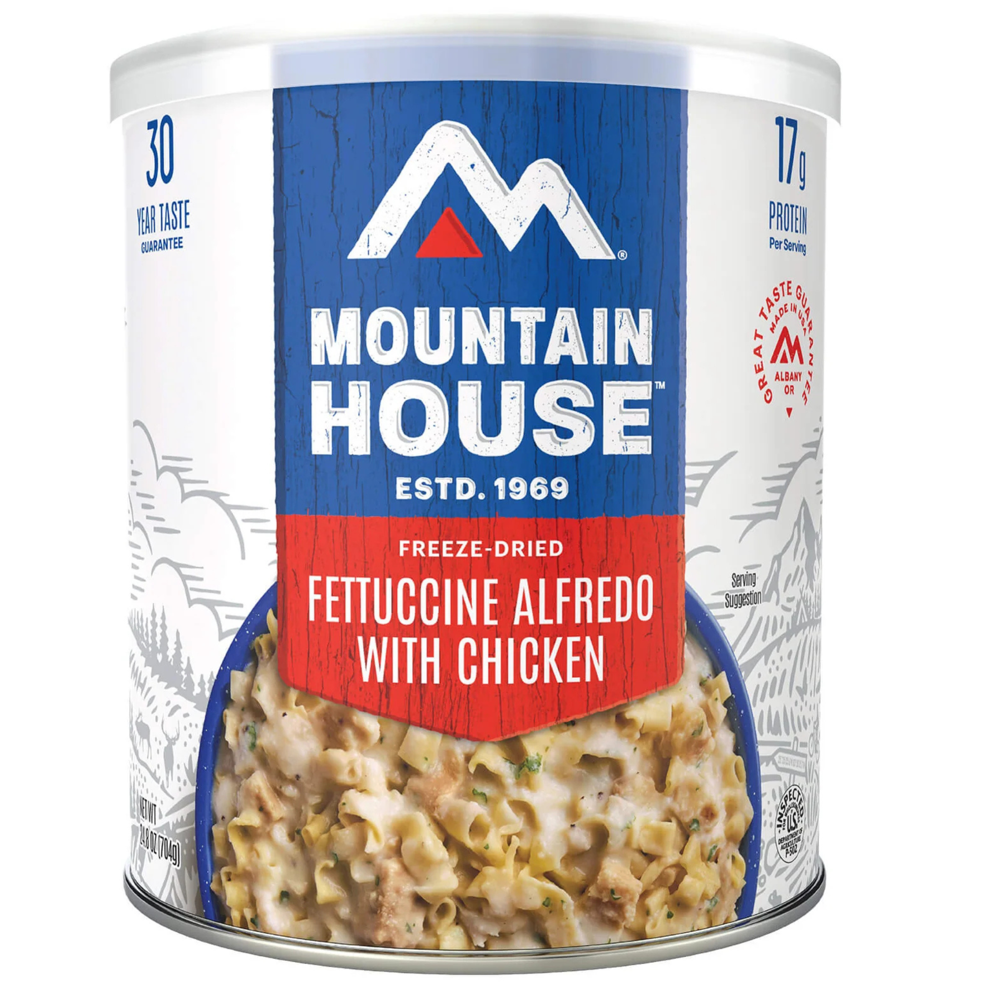 Freeze-Dried Fettuccine Alfredo with Chicken Can - Mountain House