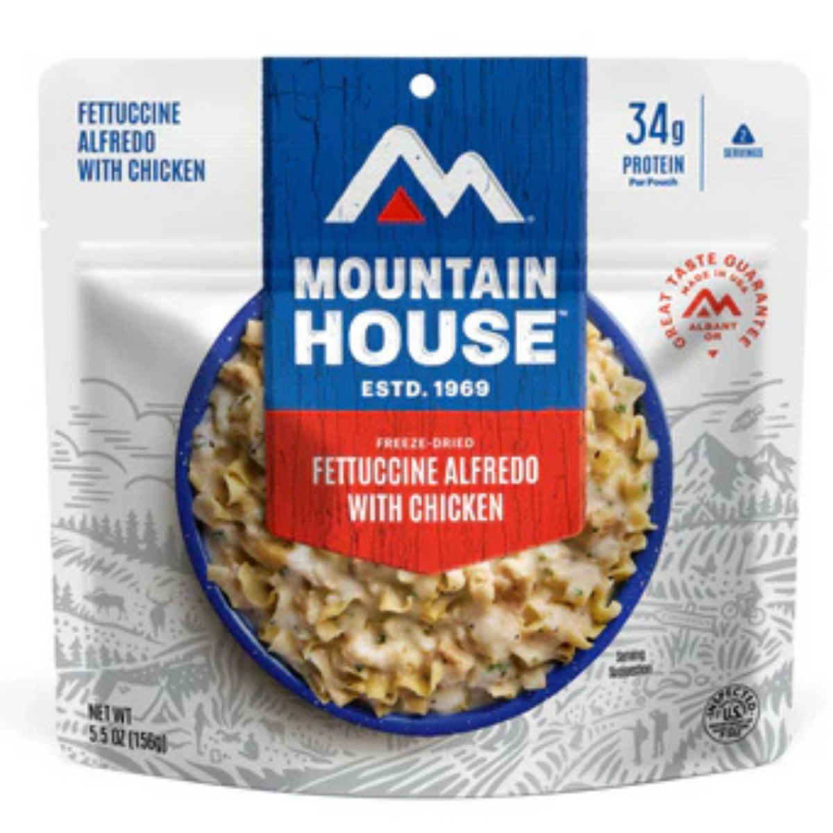 Freeze-Dried Fettuccine Alfredo with Chicken Pouch - Mountain House