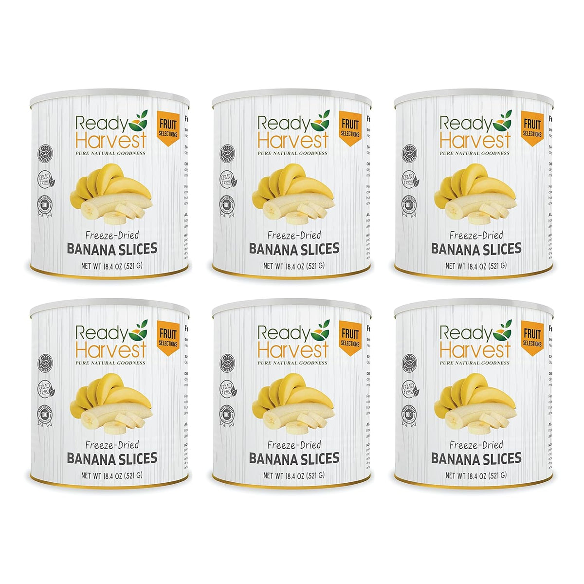 Ready Harvest Freeze-Dried Banana Slices (30-Year Shelf Life)