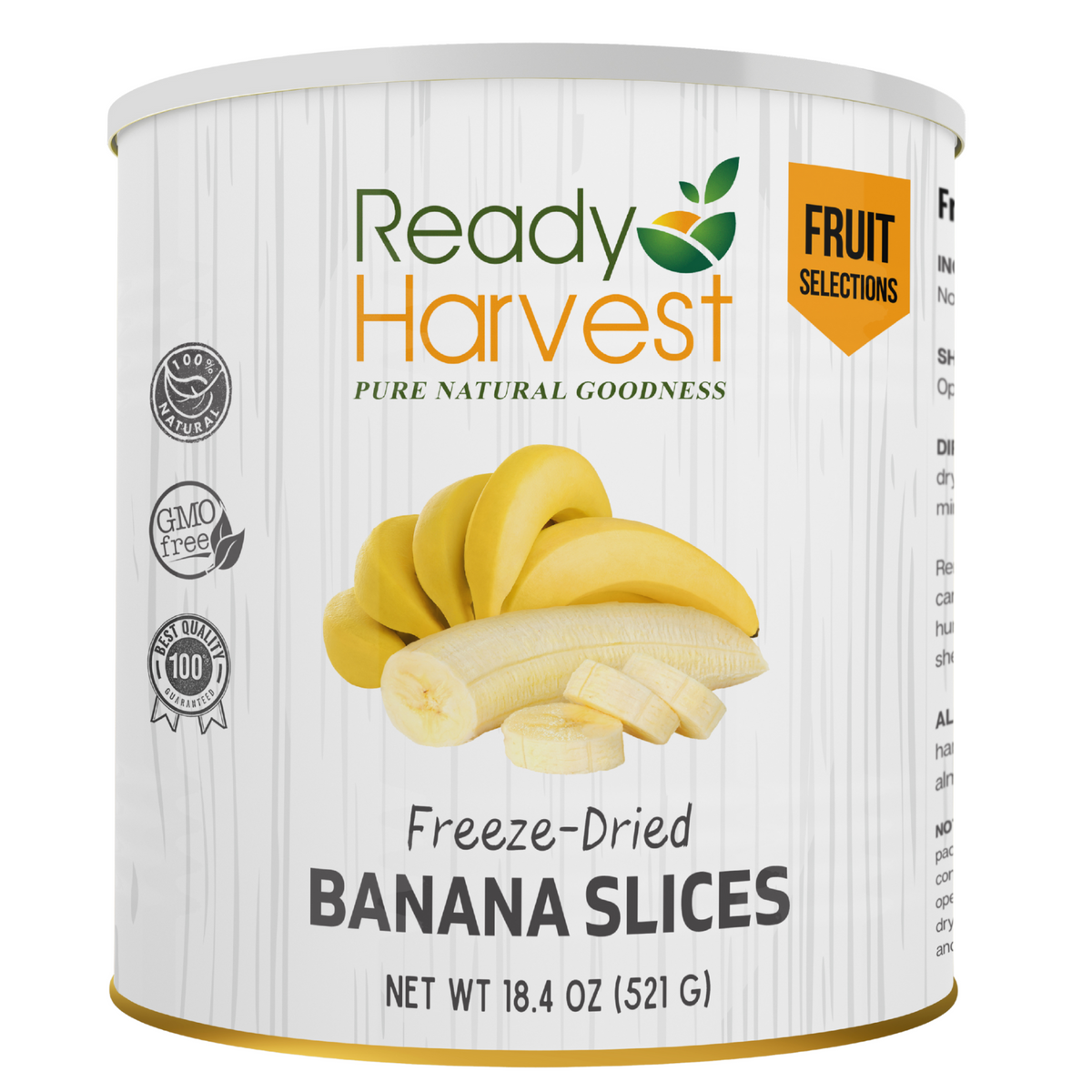 Ready Harvest Freeze-Dried Banana Slices (30-Year Shelf Life)