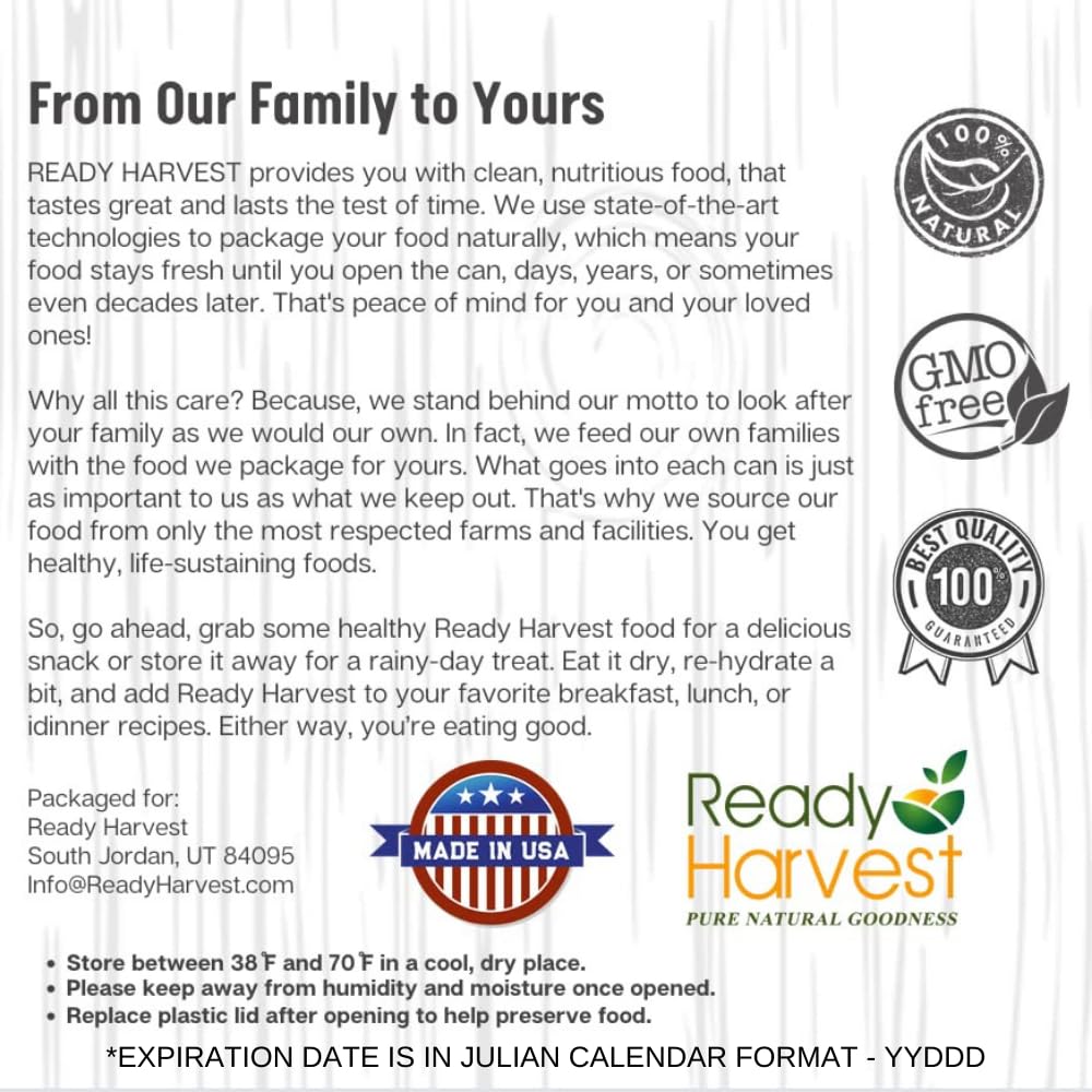 Ready Harvest Freeze-Dried Green Beans (30-Year Shelf Life)