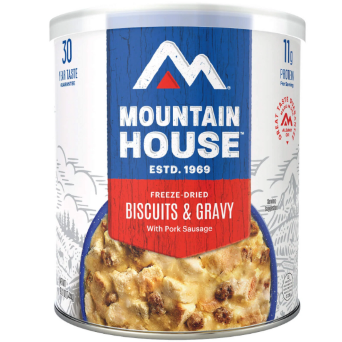 Freeze-Dried Biscuits &amp; Gravy Can - Mountain House