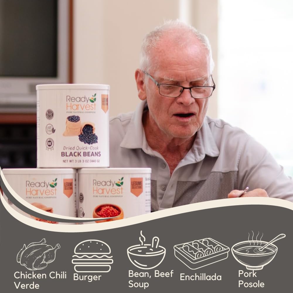 Ready Harvest Premium Quick-Cook Black Beans (25-Year Shelf Life)