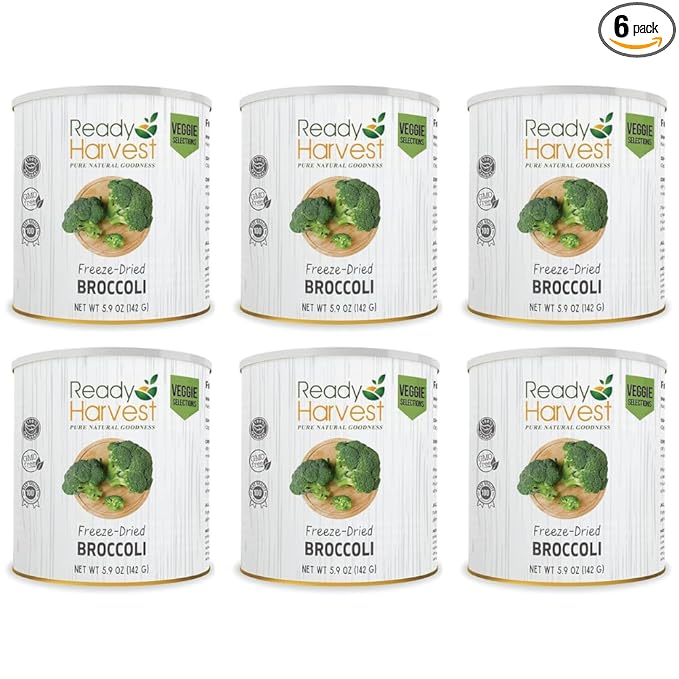 Ready Harvest Freeze-Dried Broccoli (30-Year Shelf Life)