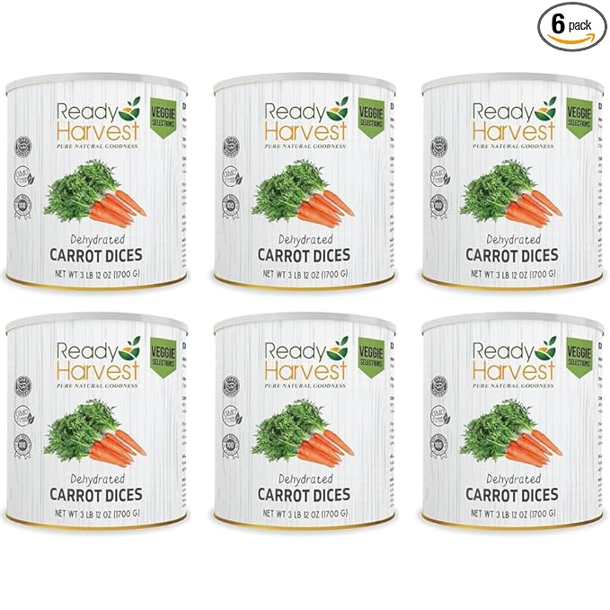 Ready Harvest Dehydrated Carrots (20-Year Shelf Life)