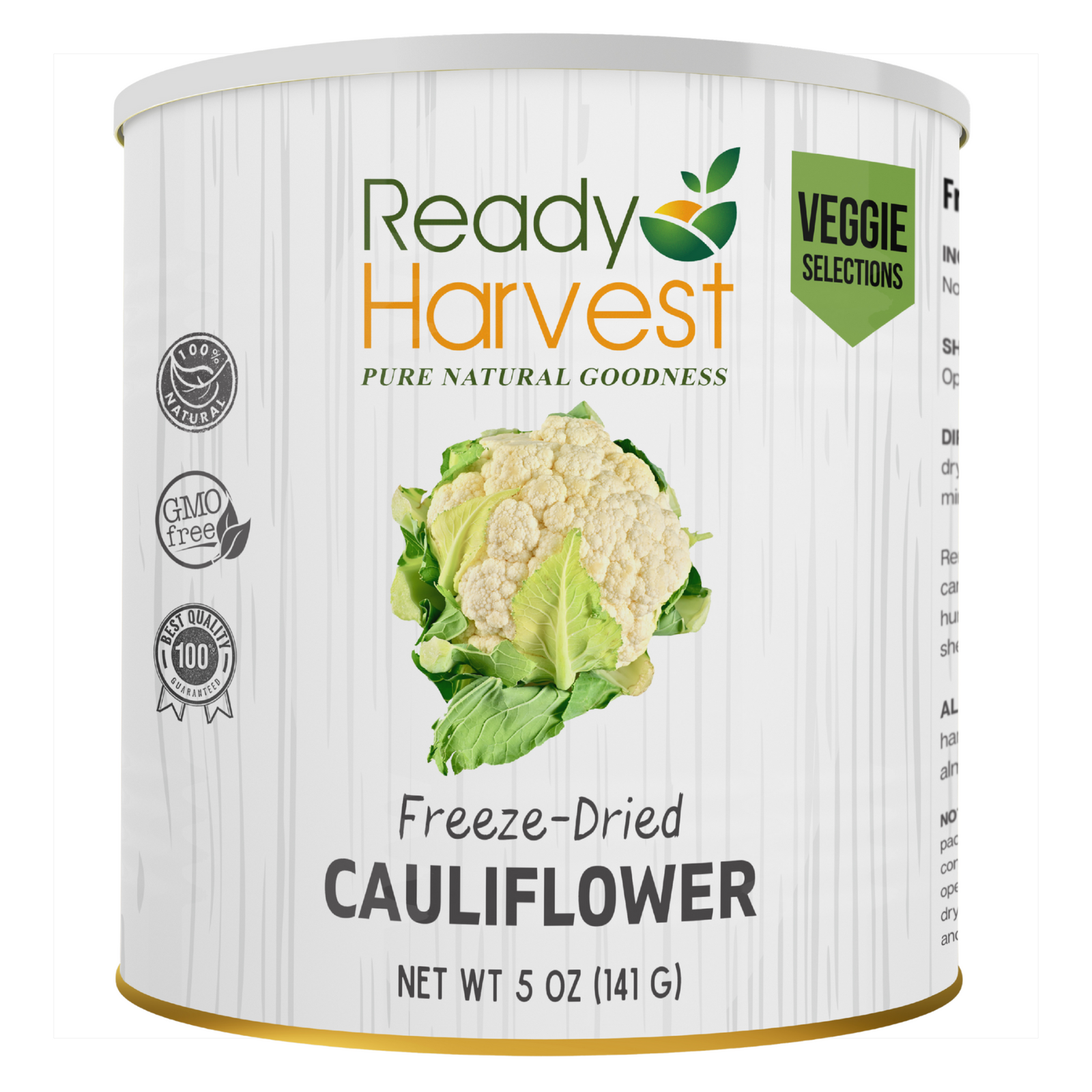 Ready Harvest Freeze-Dried Cauliflower (30-Year Shelf Life)