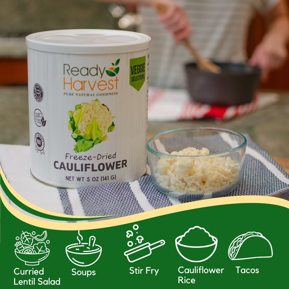 Ready Harvest Freeze-Dried Cauliflower (30-Year Shelf Life)