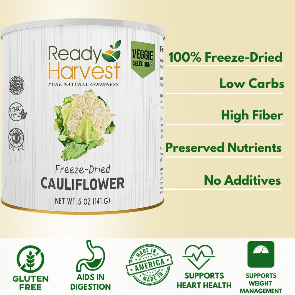 Ready Harvest Freeze-Dried Cauliflower (30-Year Shelf Life)