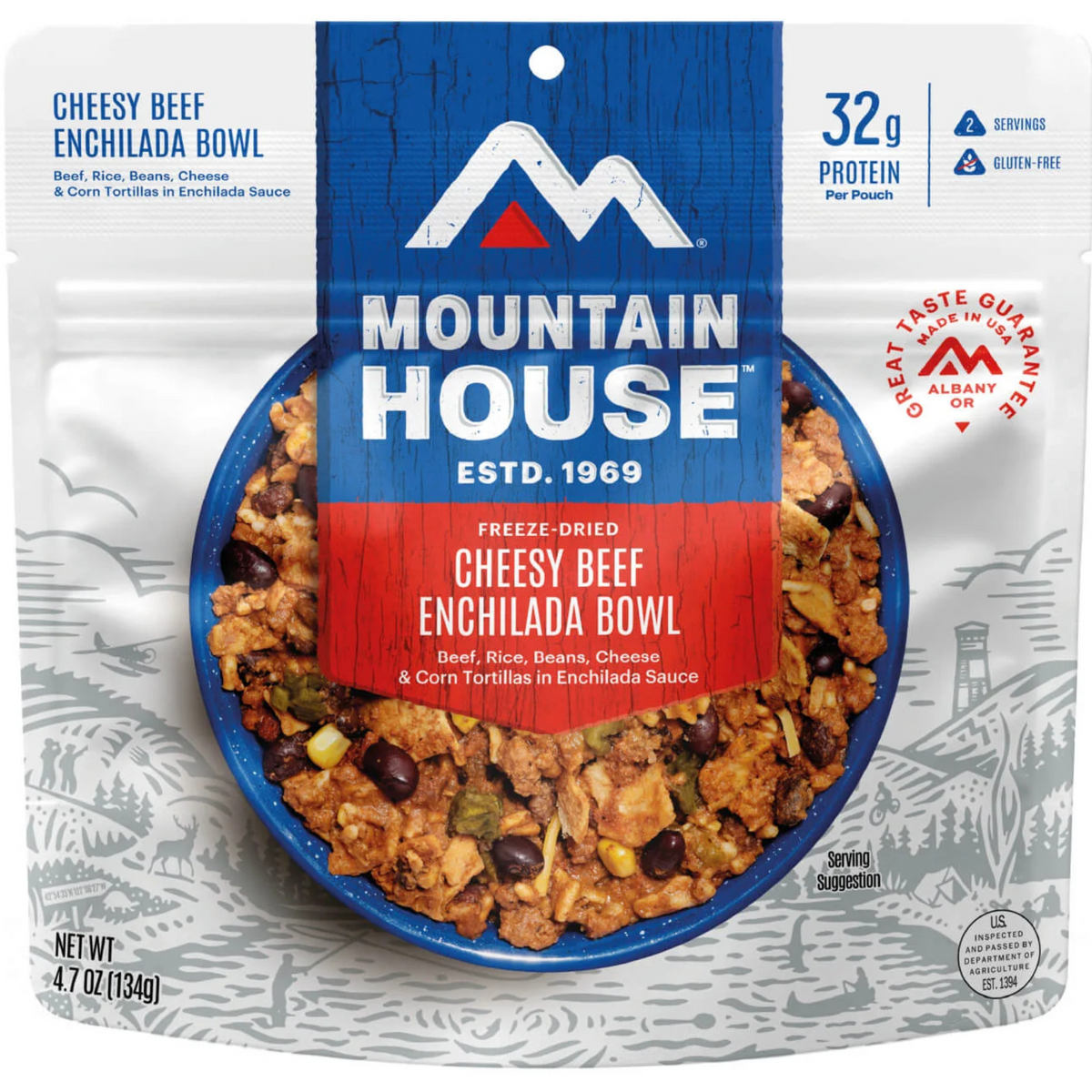 Freeze-Dried Cheesy Beef Enchilada Bowl Pouch - Mountain House