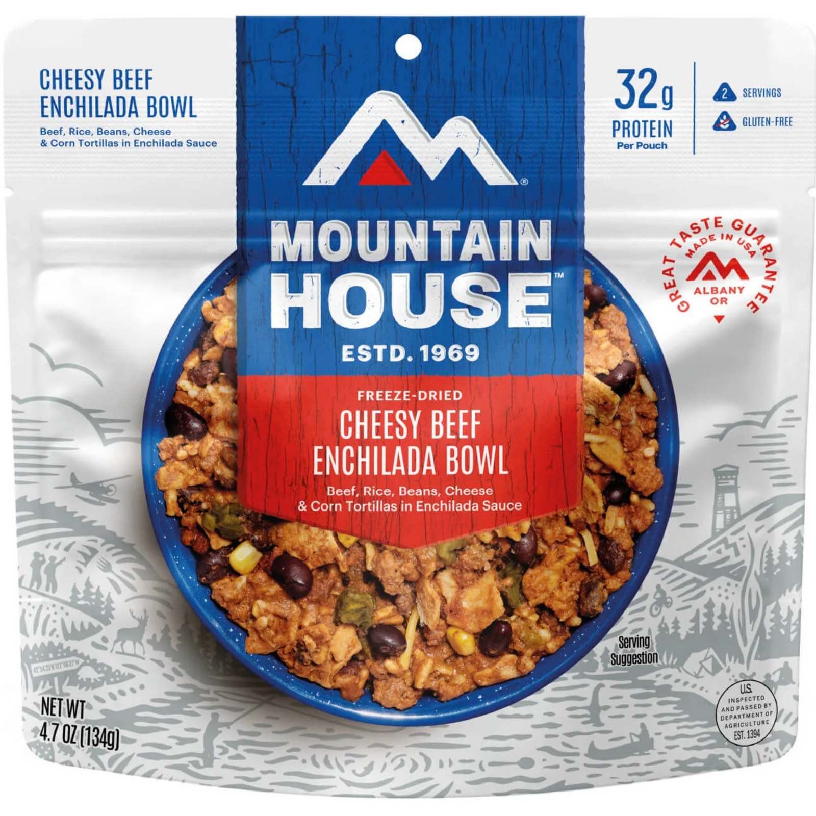 Freeze-Dried Cheesy Beef Enchilada Bowl Pouch - Mountain House