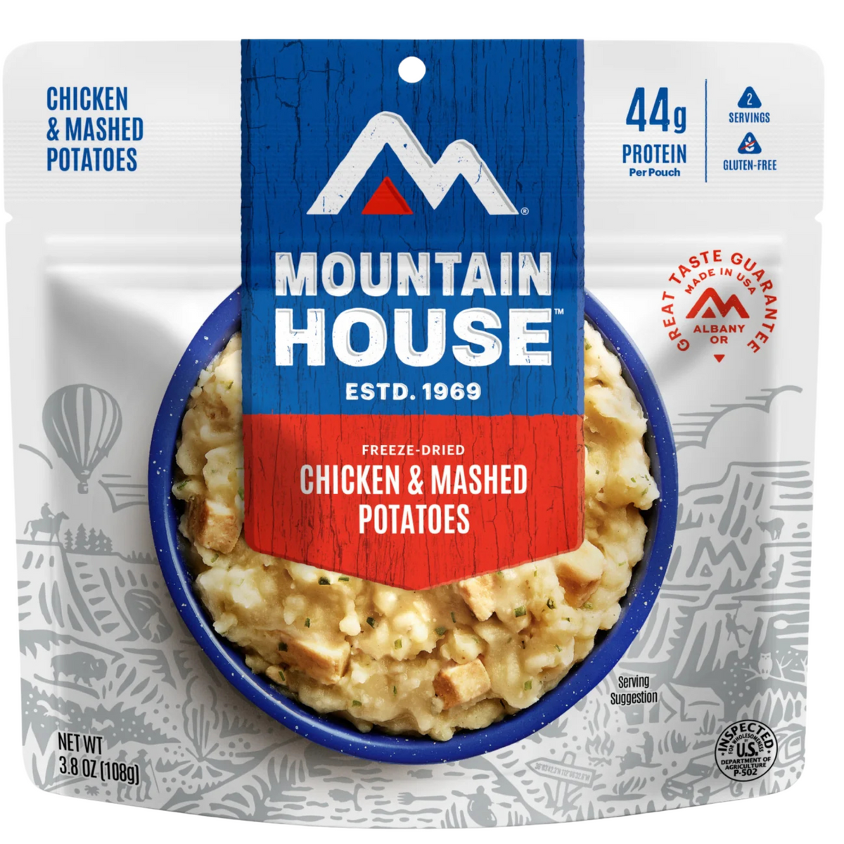Freeze-Dried Chicken and Mashed Potatoes Dinner Pouch - Mountain House