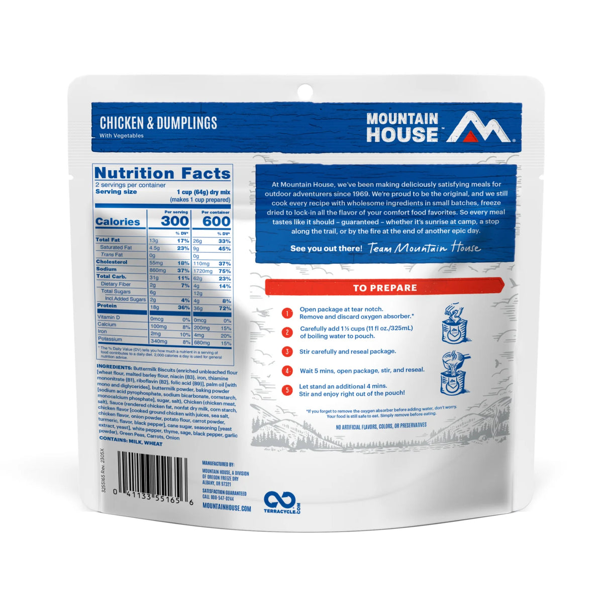 Freeze-Dried Chicken and Dumplings Pouch - Mountain House