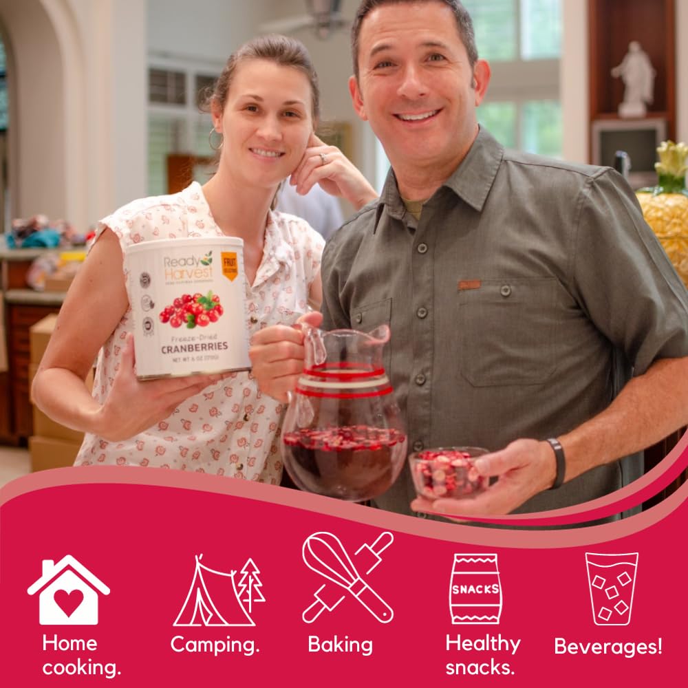 Ready Harvest Freeze-Dried Cranberries (30-Year Shelf Life)