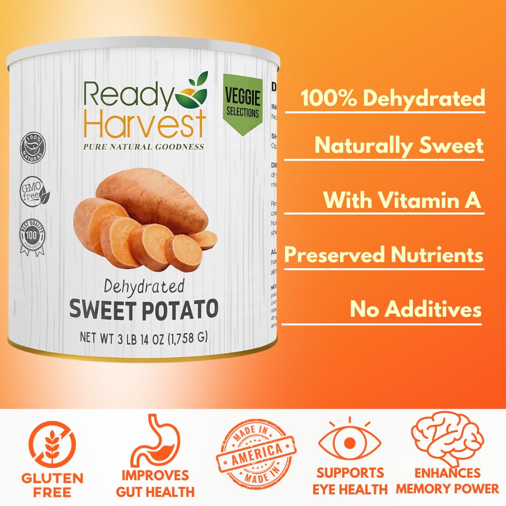 Ready Harvest Dehydrated Sweet Potato Dices (30-Year Shelf Life)