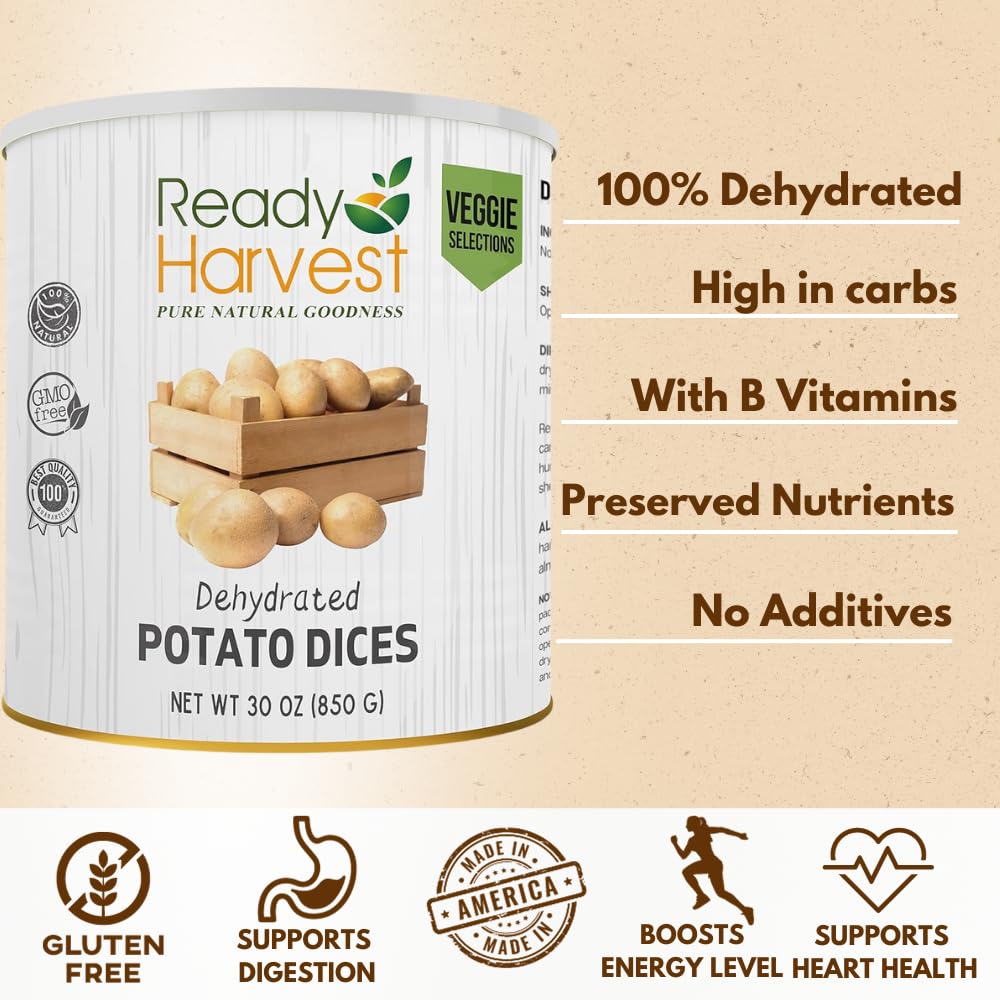 Ready Harvest Dehydrated Potato Dices (30-Year Shelf Life)
