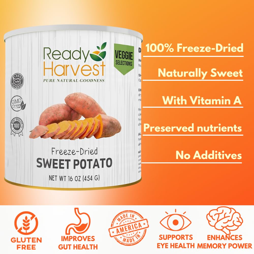 Ready Harvest Freeze-Dried Sweet Potatoes (30-Year Shelf Life)