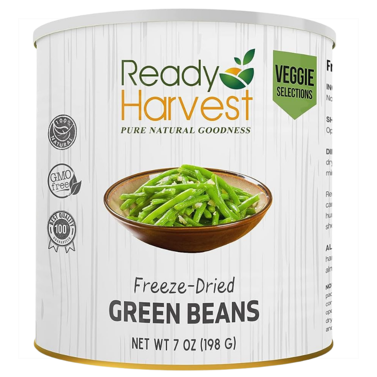Ready Harvest Freeze-Dried Green Beans (30-Year Shelf Life)