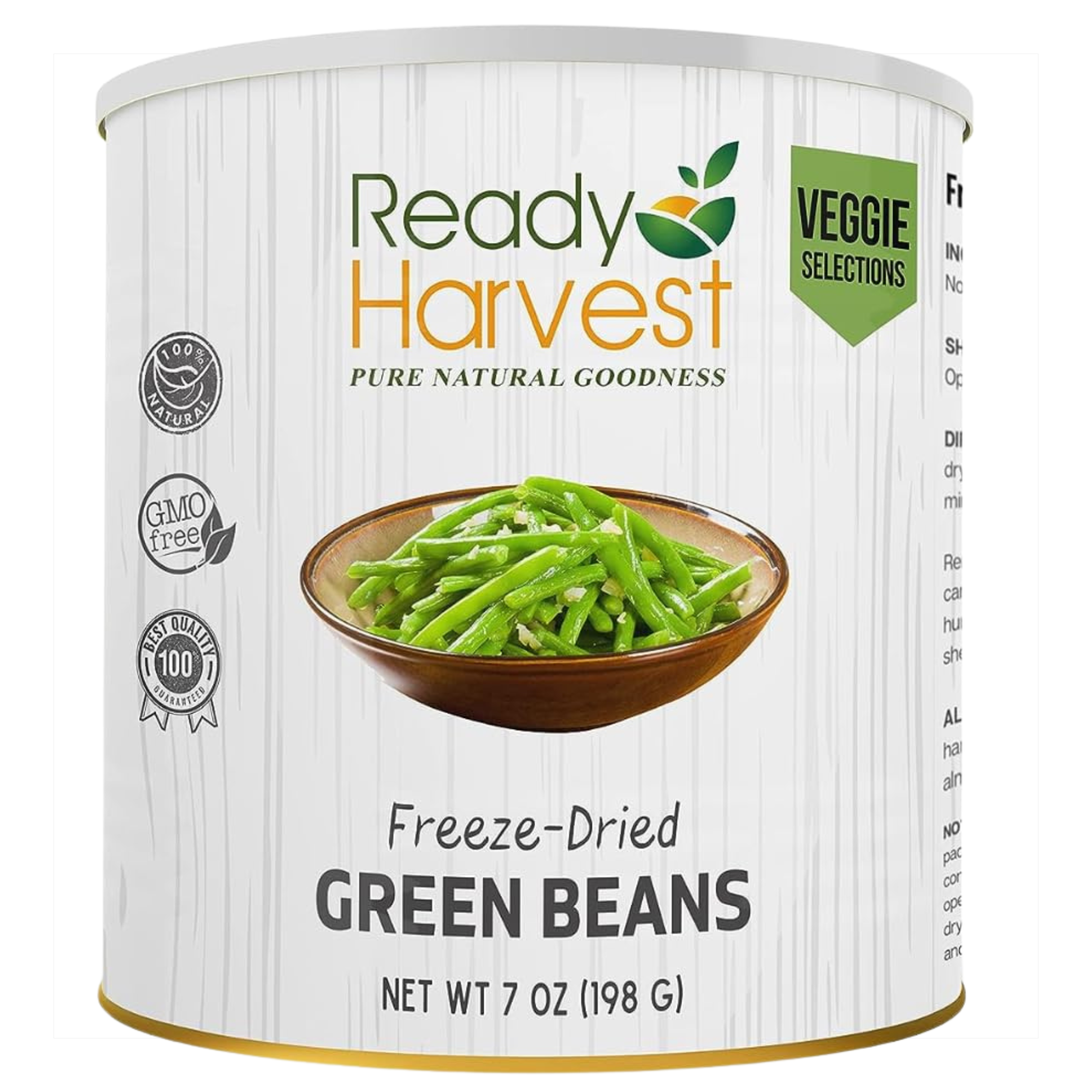Ready Harvest Freeze-Dried Green Beans (30-Year Shelf Life)