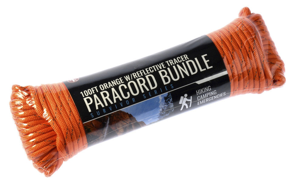 Paracord with Reflective Tracer - 7-Strand-100 Feet