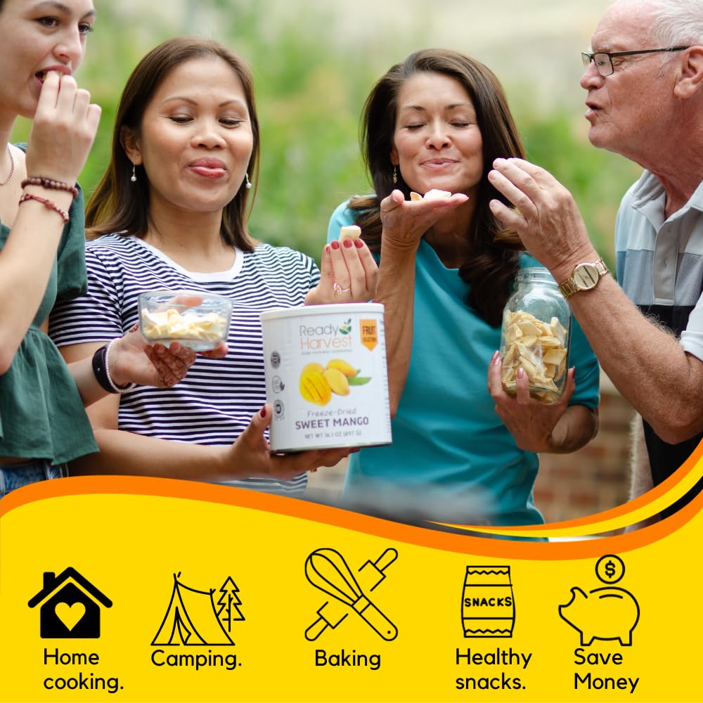 Ready Harvest Freeze-Dried Sweet Mango Chunks (30-Year Shelf Life)