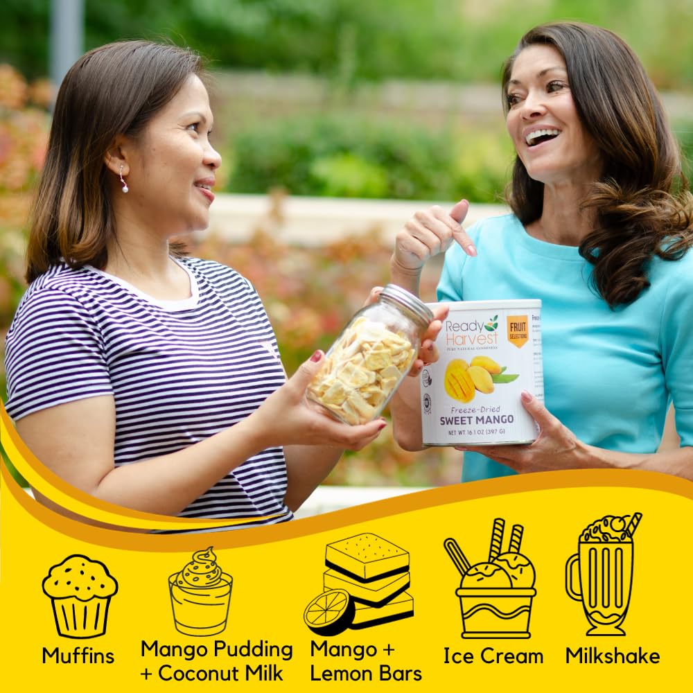 Ready Harvest Freeze-Dried Sweet Mango Chunks (30-Year Shelf Life)