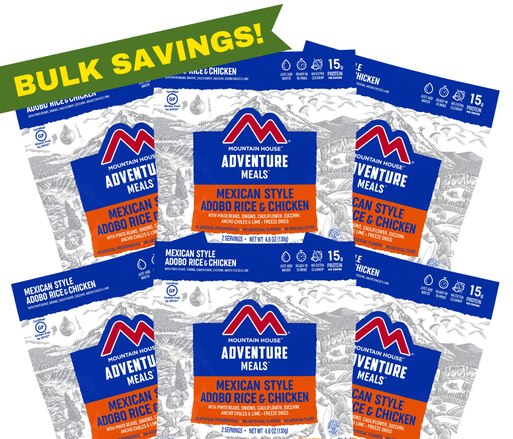 Freeze-Dried Mexican Style Adobo Rice with Chicken Pouch - Mountain House (GF) Gluten Free