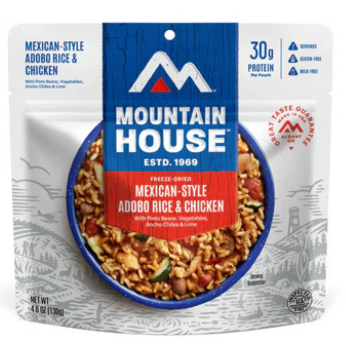 Freeze-Dried Mexican Style Adobo Rice with Chicken Pouch - Mountain House (GF) Gluten Free