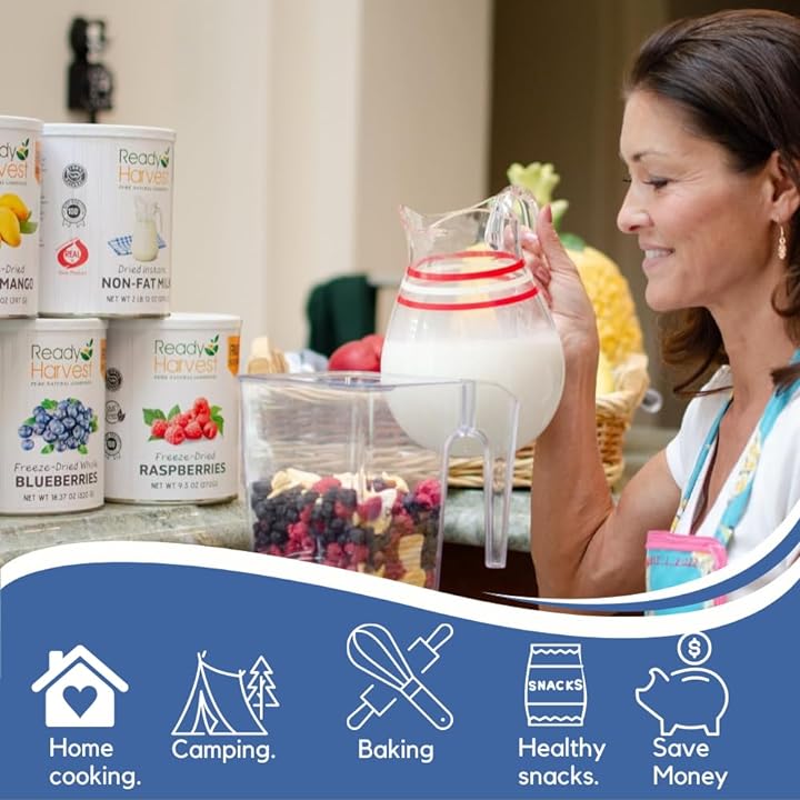 Ready Harvest 100% REAL Instant Non-Fat Milk (20-Year Shelf Life)