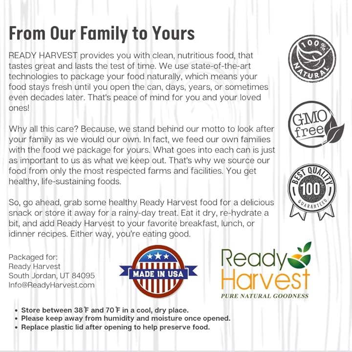 Ready Harvest 100% REAL Instant Non-Fat Milk (20-Year Shelf Life)