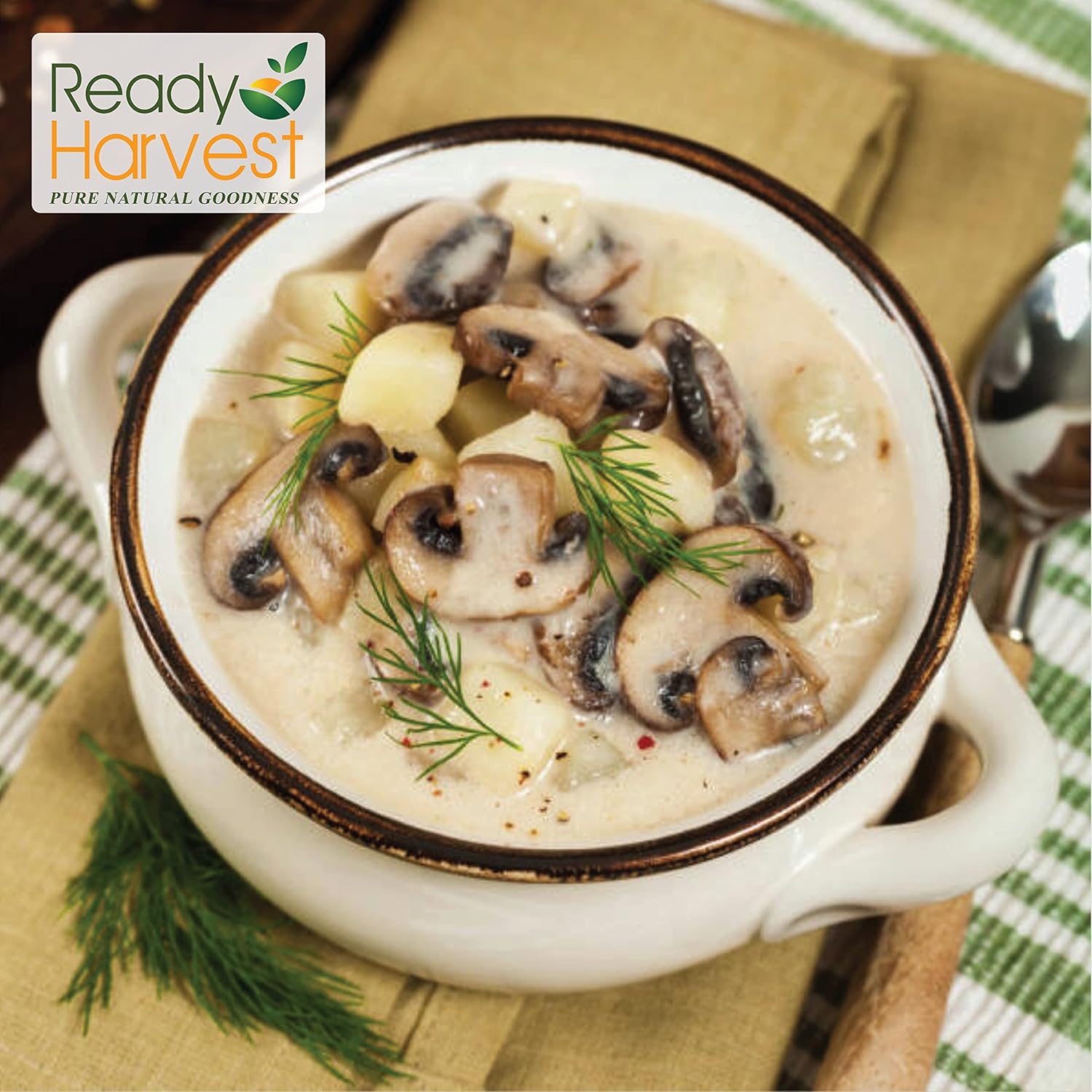 Ready Harvest Freeze-Dried Mushroom Slices (30-Year Shelf Life)