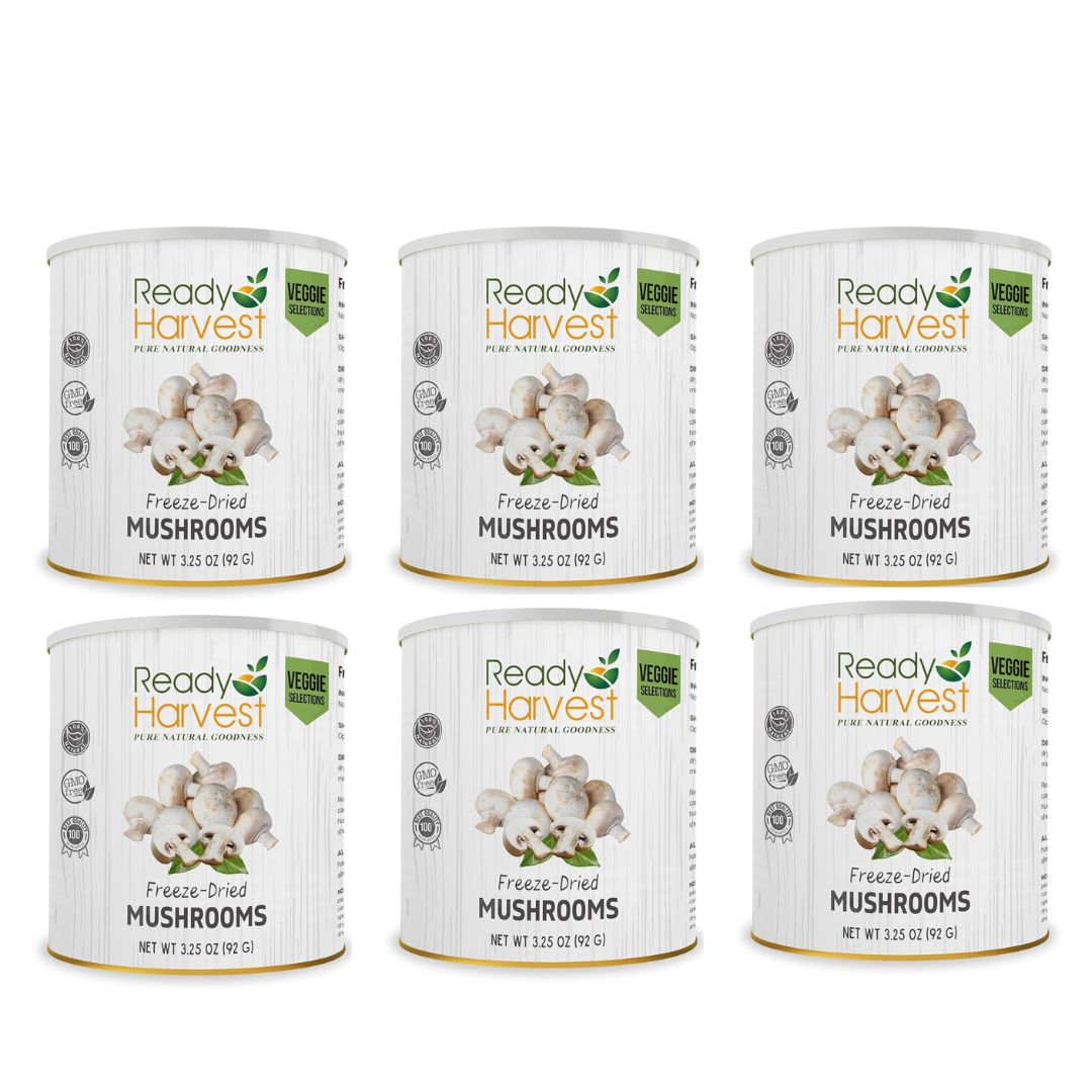 Ready Harvest Freeze-Dried Mushroom Slices (30-Year Shelf Life)