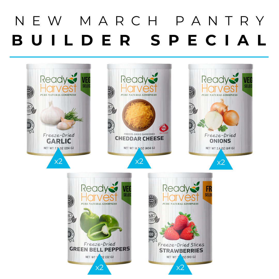 Ready Harvest March Pantry Builder Plus - 10 Freeze-Dried Pantry Cans