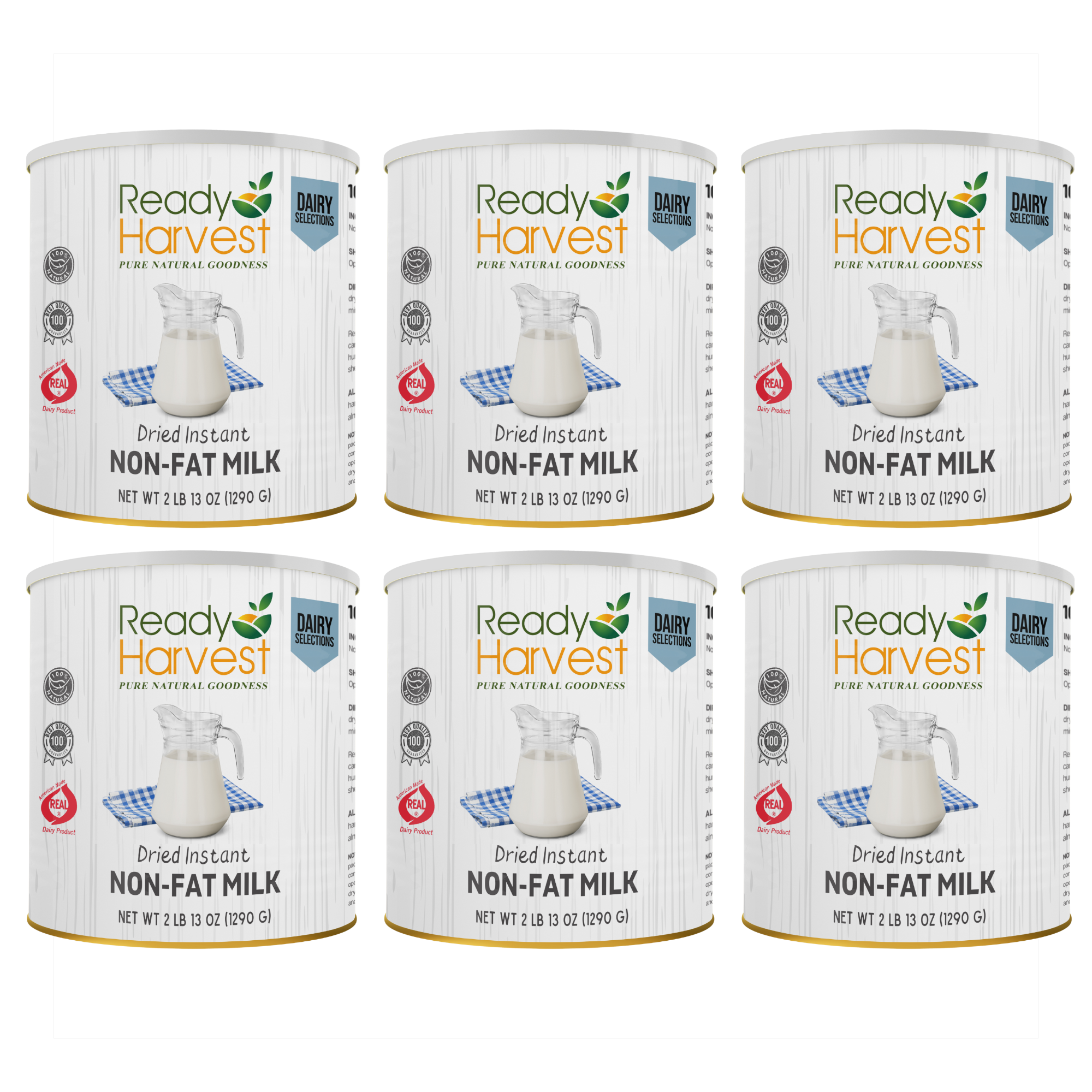 Ready Harvest 100% REAL Instant Non-Fat Milk (20-Year Shelf Life)