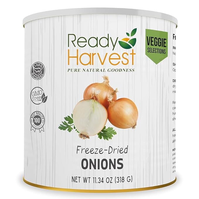 Ready Harvest Freeze-Dried Onions (30-Year Shelf Life)