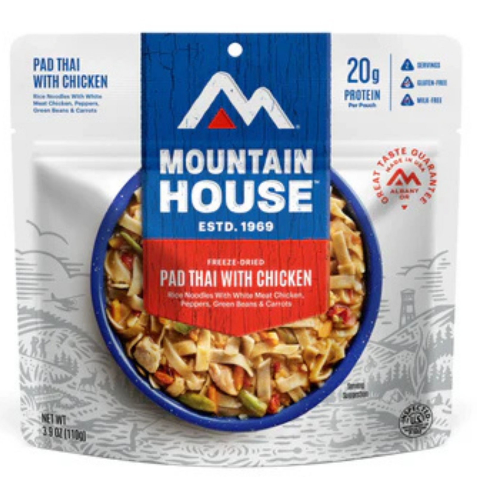 Freeze-Dried Pad Thai with Chicken Pouch - Mountain House (GF) Gluten Free