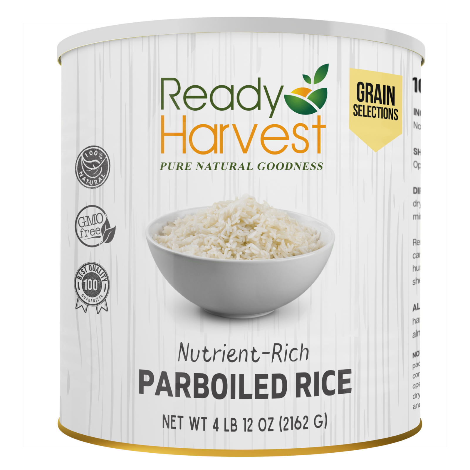 Ready Harvest High Nutrient Parboiled Long Grain White Rice (30-Year Shelf Life)
