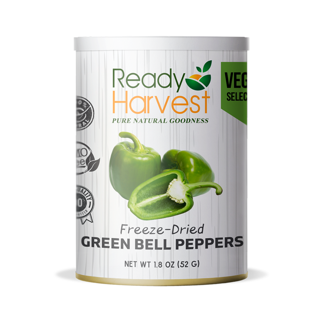 Ready Harvest Pantry Can - Freeze-Dried Green Bell Peppers (1.8 oz)