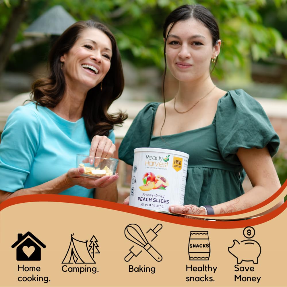 Ready Harvest Freeze-Dried Peach Slices (30-Year Shelf Life)