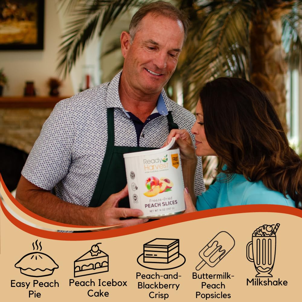 Ready Harvest Freeze-Dried Peach Slices (30-Year Shelf Life)