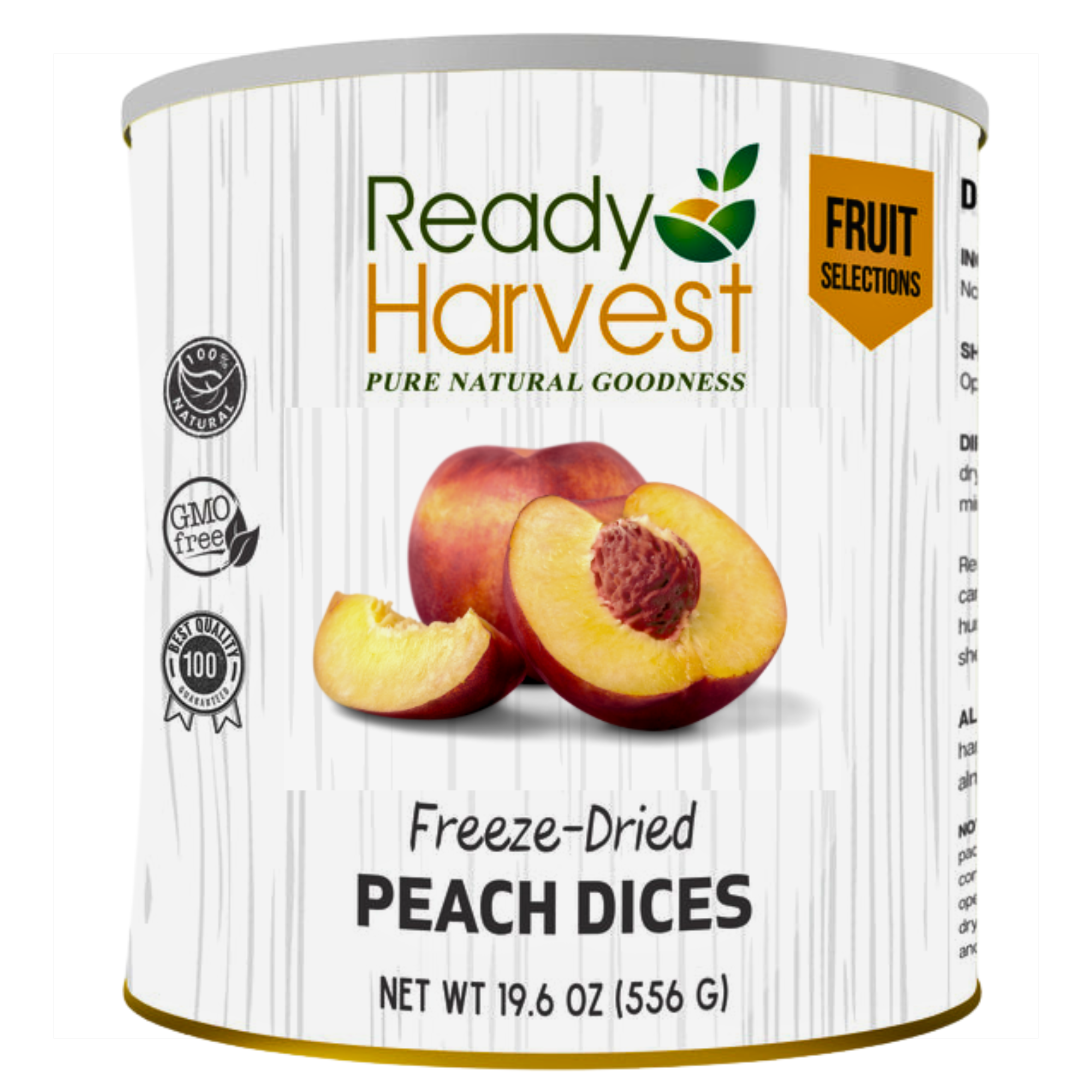 Ready Harvest Freeze-Dried Peach Dices (30-Year Shelf Life!)