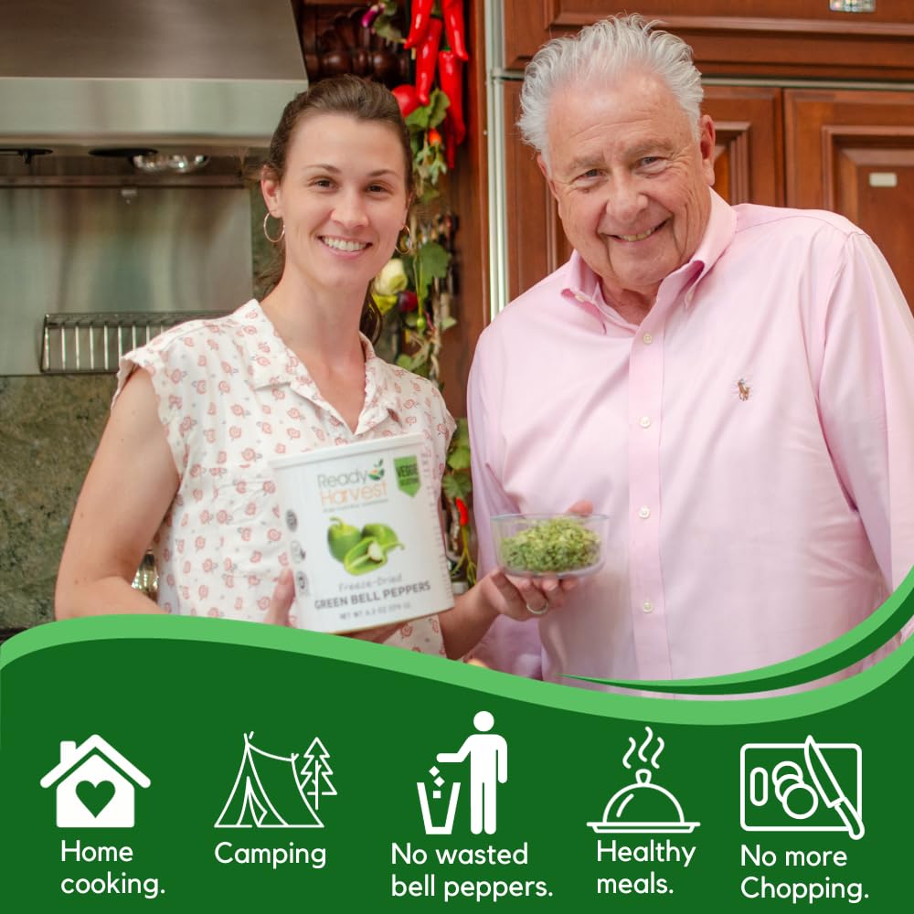 Ready Harvest Freeze-Dried Green Peppers (30-Year Shelf Life)