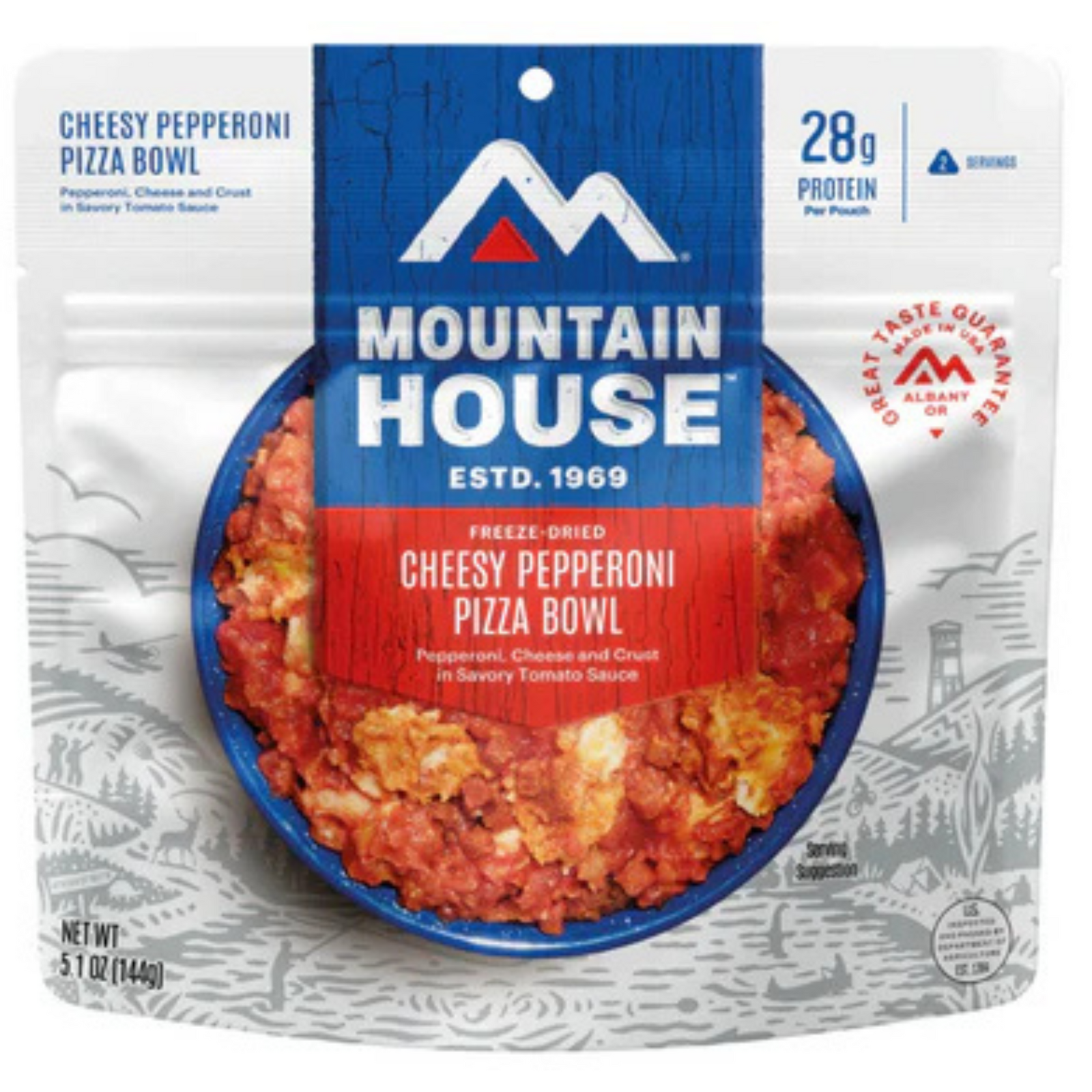 Freeze-Dried Cheesy Pepperoni Pizza Bowl Pouch - Mountain House
