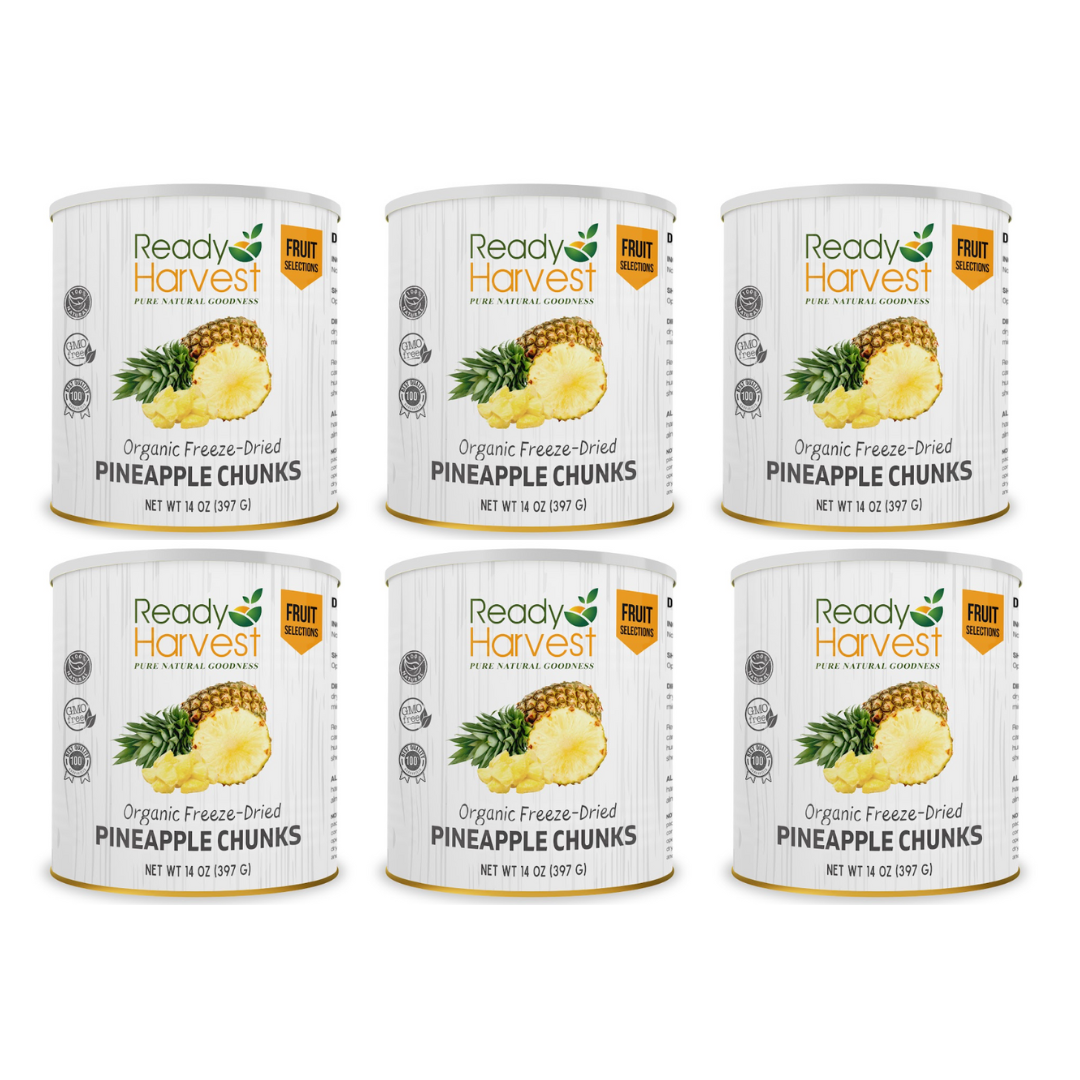 Ready Harvest Freeze-Dried Organic Pineapple (30-Year Shelf Life)