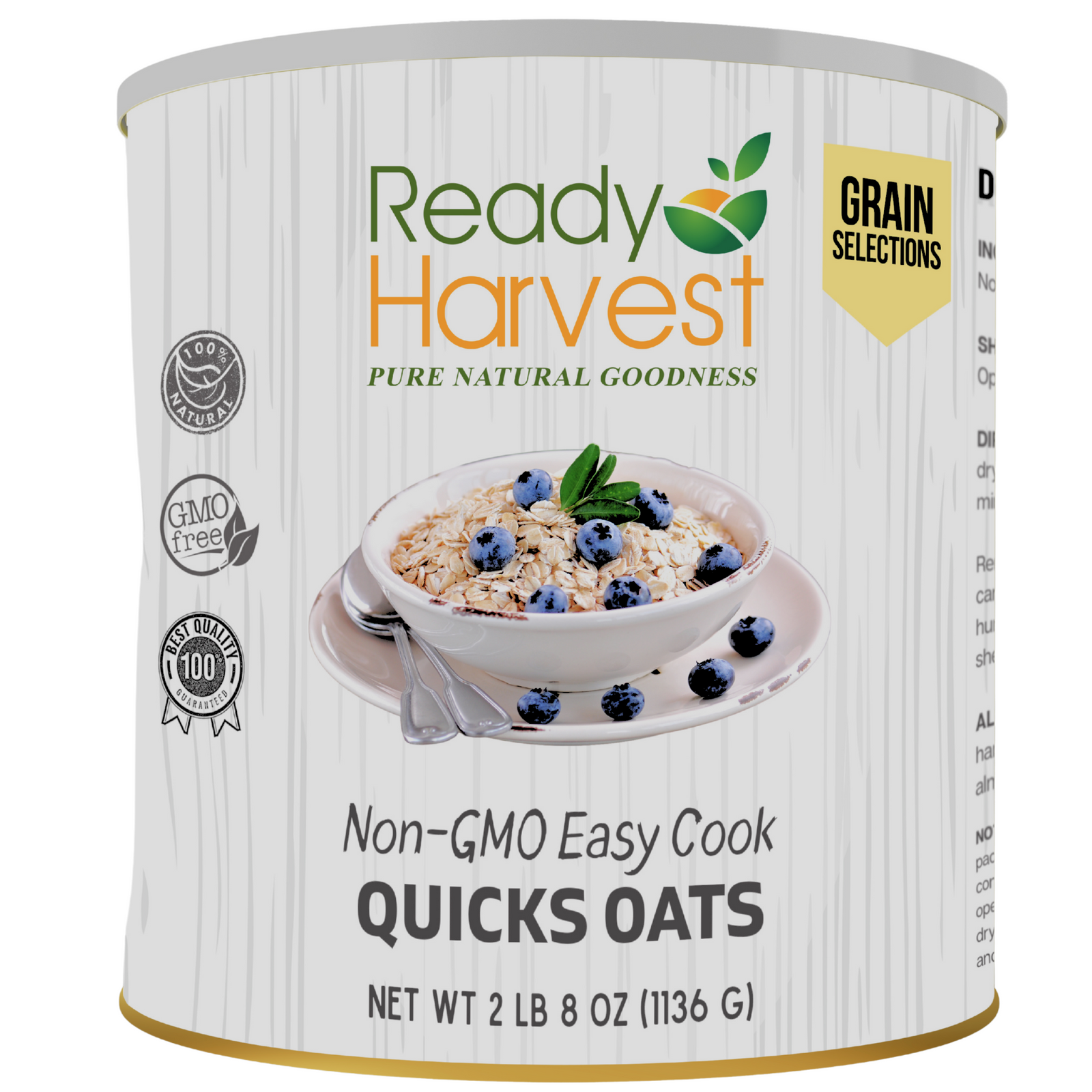 Ready Harvest Quick Oats (25-Year Shelf Life)