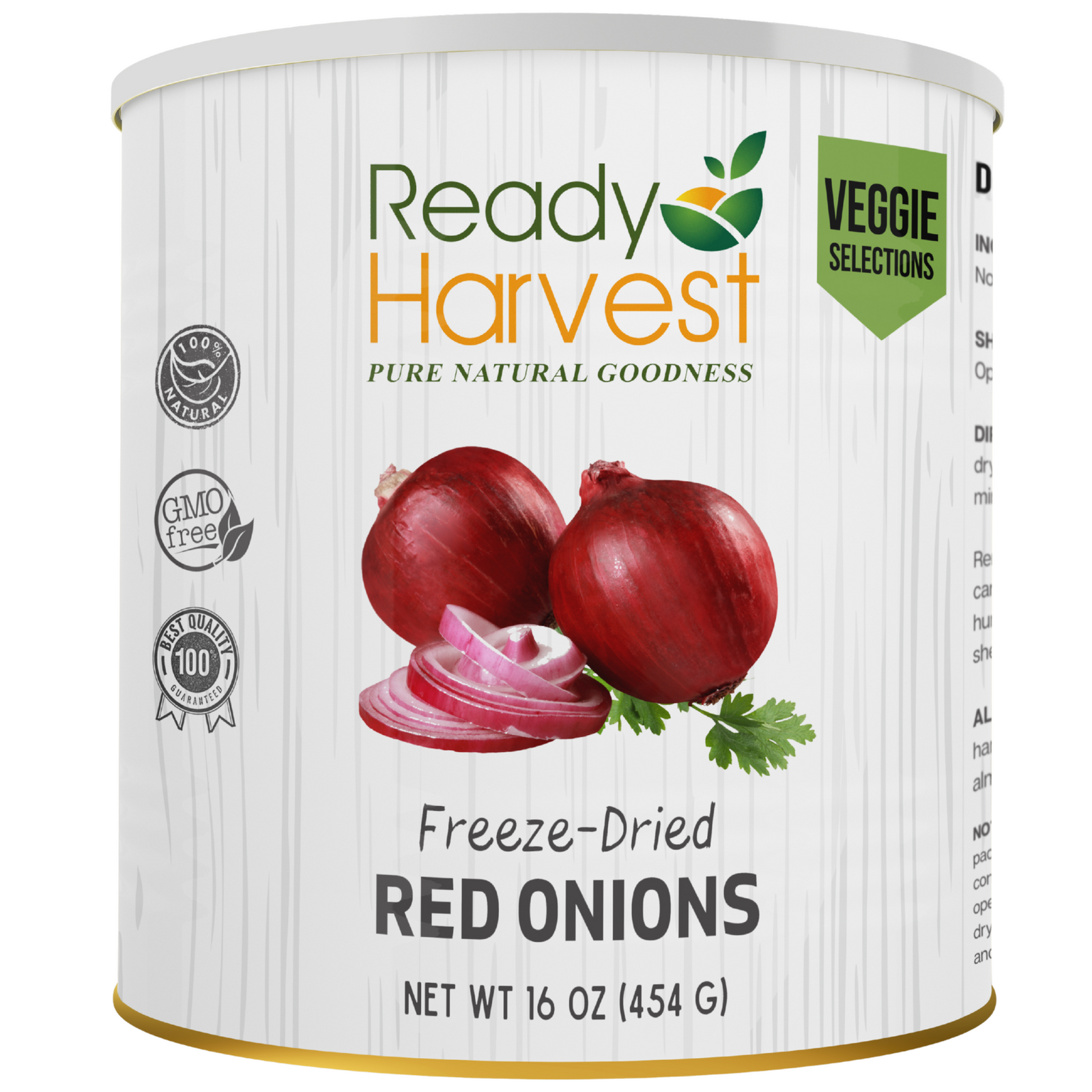 Ready Harvest Freeze-Dried Red Onions (30-Year Shelf Life)