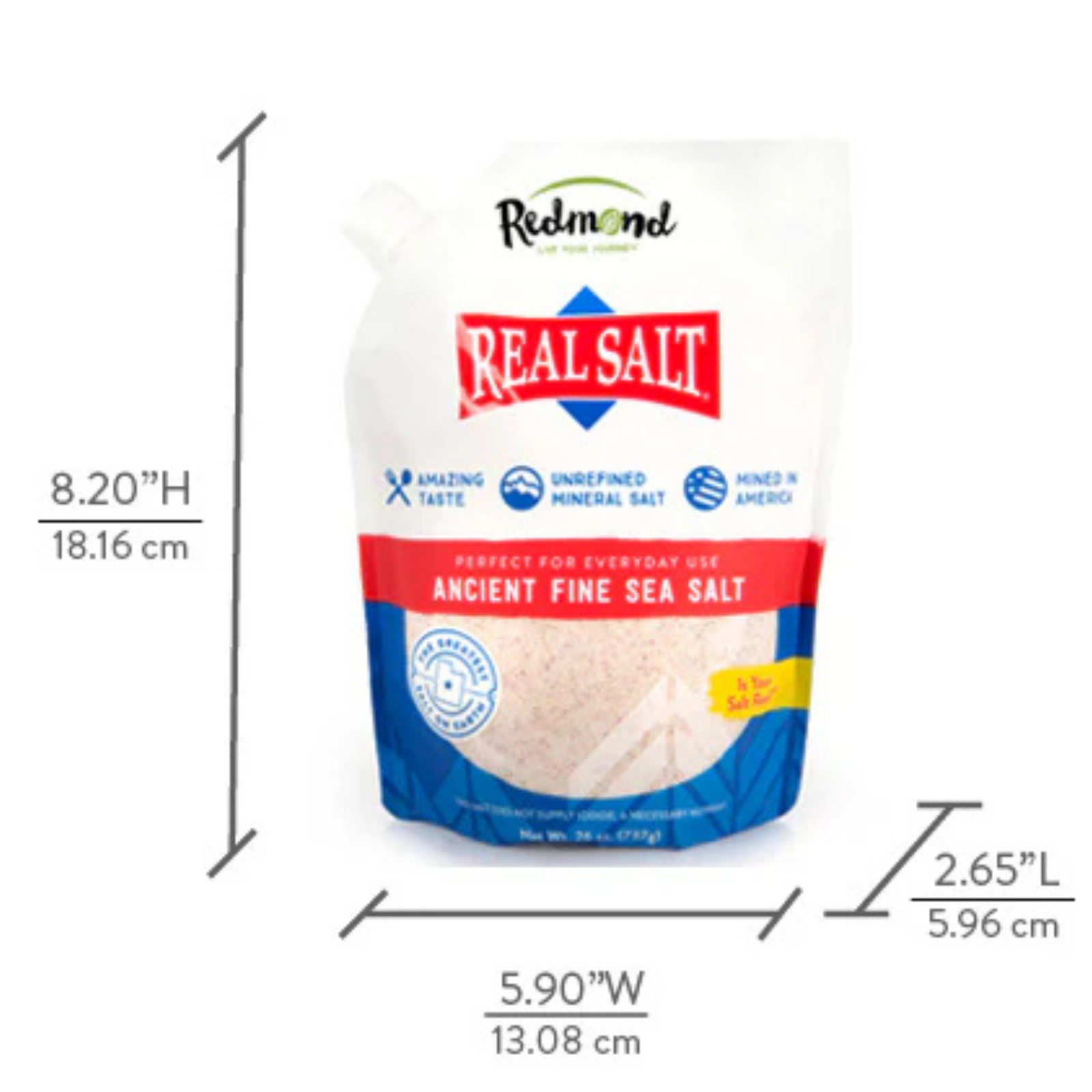 Redmond REAL Sea Table Salt (Fine Grind)